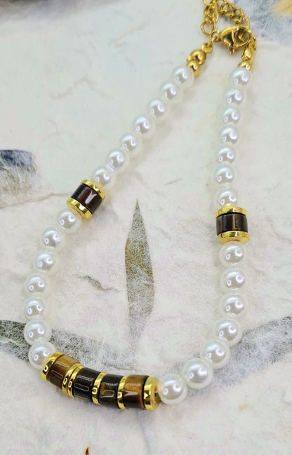 Pulsera para mujer con Perlas y Piedras naturales, 4 diseños